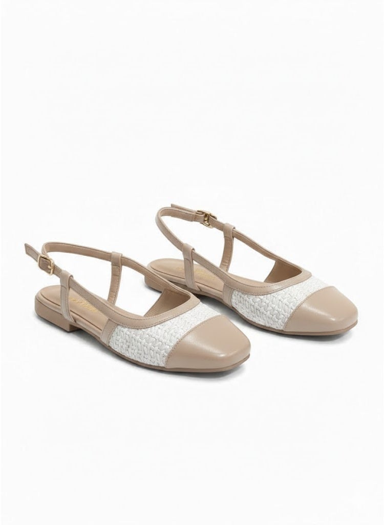 لايف ستيلاش  سابوه جلد بابزيم BF-800 - بيج - Image 2